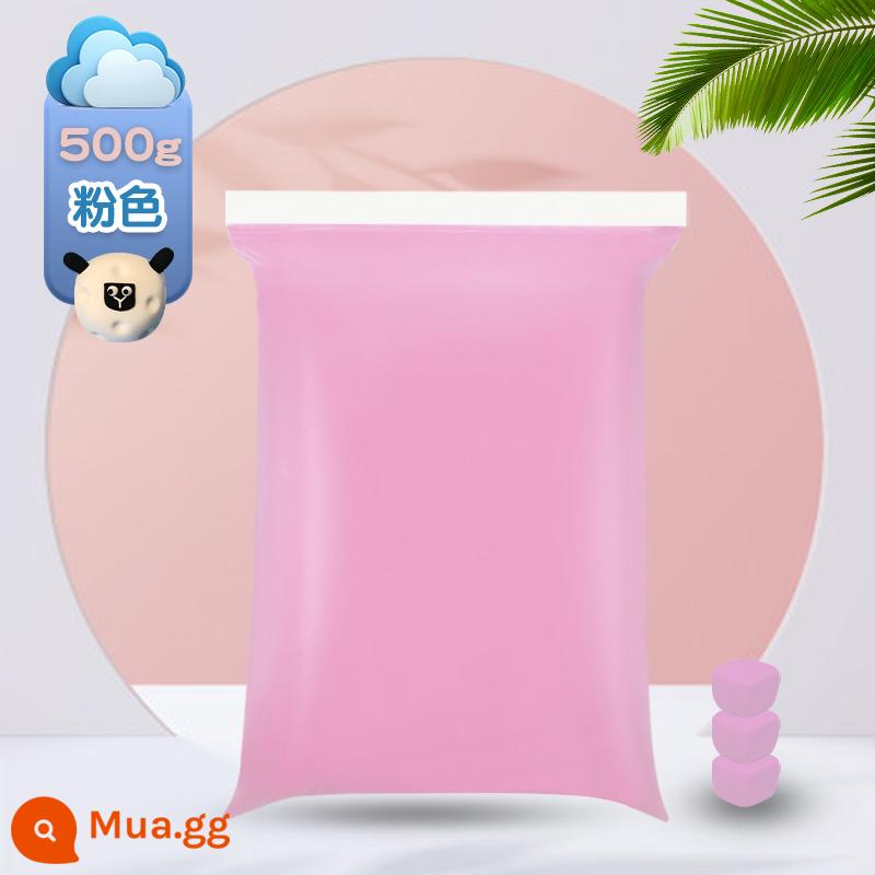 Đất siêu nhẹ 500g gói lớn màu bùn plasticine không gian bùn đồ chơi trẻ em đất sét handmade tự làm chất liệu - Hồng [500g/túi lớn]