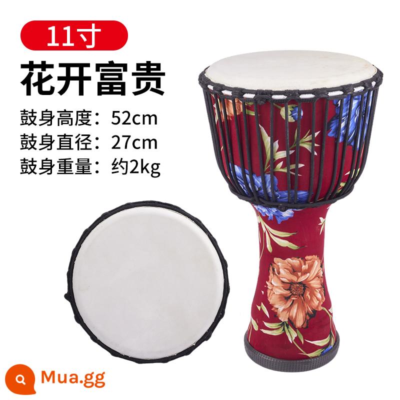 Trẻ em mẫu giáo và học sinh PVC ngôi sao da cừu Trống trống 8 inch 10 inch tambourine - Dây buộc bằng da cừu 11 inch Hoa nở thịnh vượng + Gói quà tặng