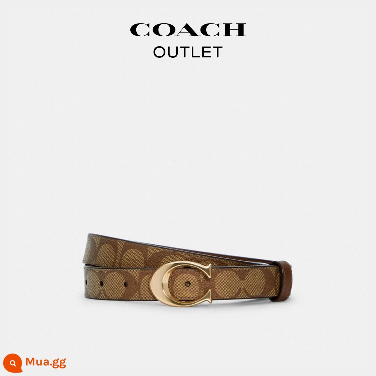 [Quà năm mới] Thắt lưng trang trí logo cổ điển dành cho nữ COACH/COACH Ole - IM/kaki/yên nâu M