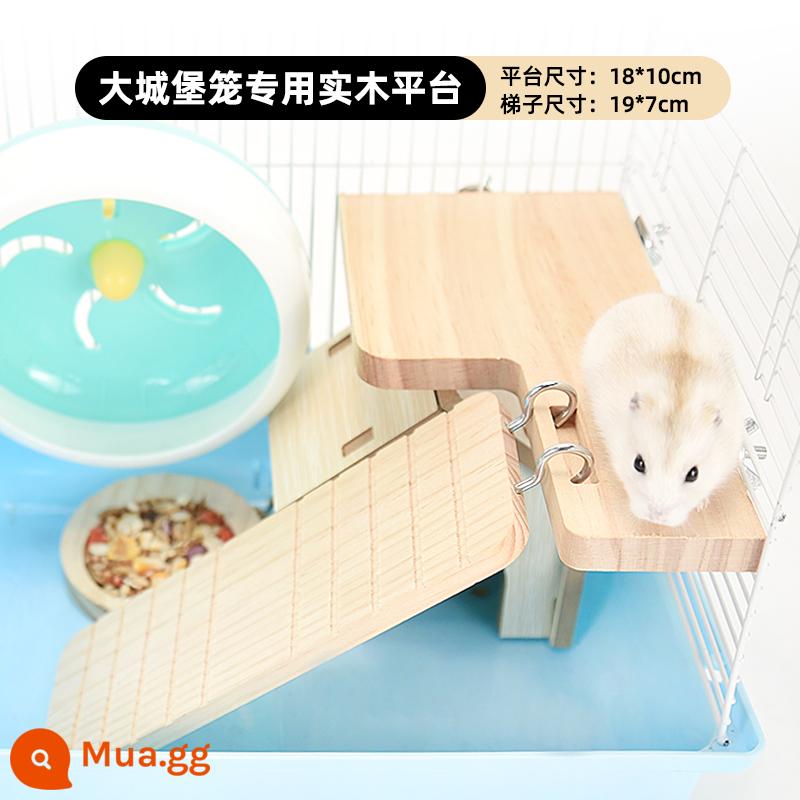 Lồng chuột hamster gấu vàng biệt thự siêu lớn sang trọng hamster nhỏ cung cấp gói hoàn chỉnh lồng lâu đài acrylic hai lớp - Nền gỗ đặc biệt cho lâu đài lớn