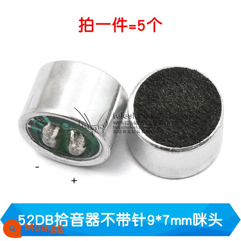 Micrô 6*5mm 7*9 6*2.2 micrô điện dung Micrô bán tải 52DB không có micrô - Xe bán tải 52DB không có chốt micro 9*7mm (5 chiếc)