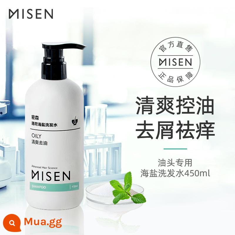 Dầu gội Misen bạc hà muối biển trị gàu chống ngứa dầu gội nữ tóc bồng bềnh chính hãng hàng hiệu - cây bạc hà