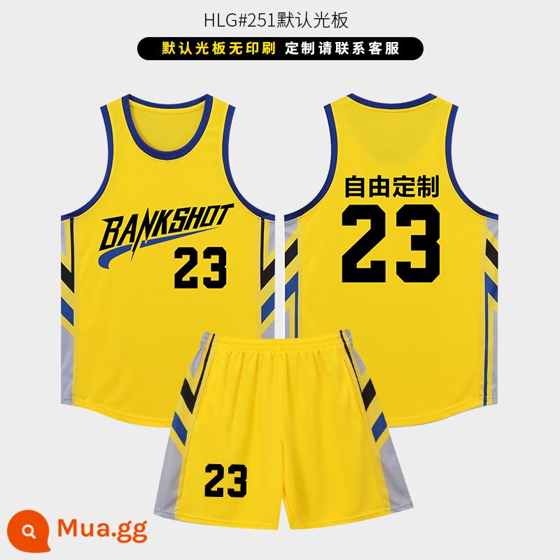 Đồng phục bóng rổ phù hợp với nam tùy chỉnh Jersey của phụ nữ Mỹ in áo huấn luyện mùa hè áo đồng phục trò chơi tùy chỉnh đồng phục đội - 251 màu vàng [tùy chỉnh bảng trống]