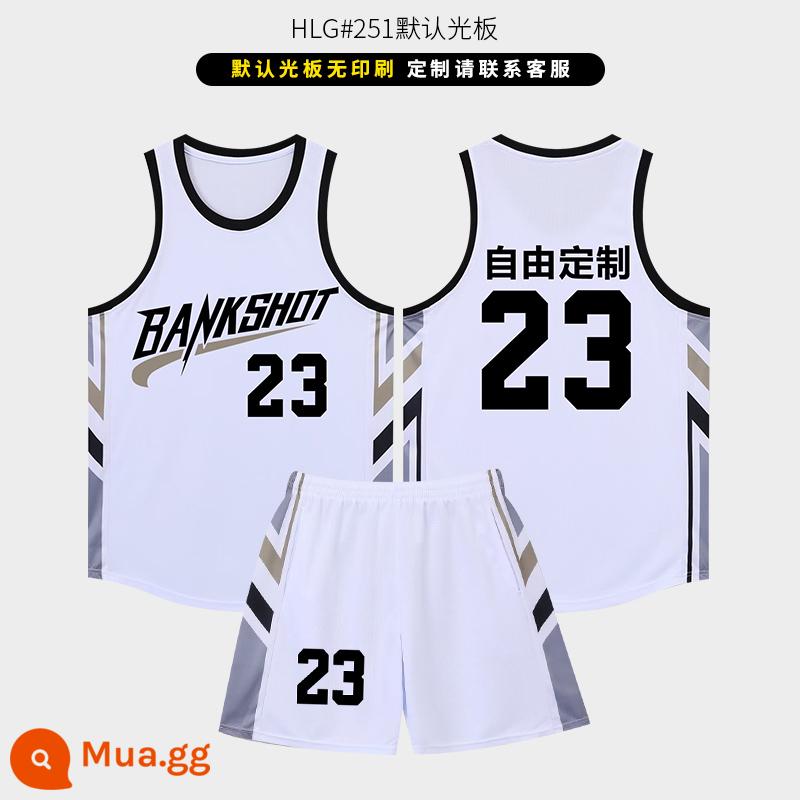 Đồng phục bóng rổ phù hợp với nam tùy chỉnh Jersey của phụ nữ Mỹ in áo huấn luyện mùa hè áo đồng phục trò chơi tùy chỉnh đồng phục đội - 251 trắng [tùy chỉnh bảng trống]