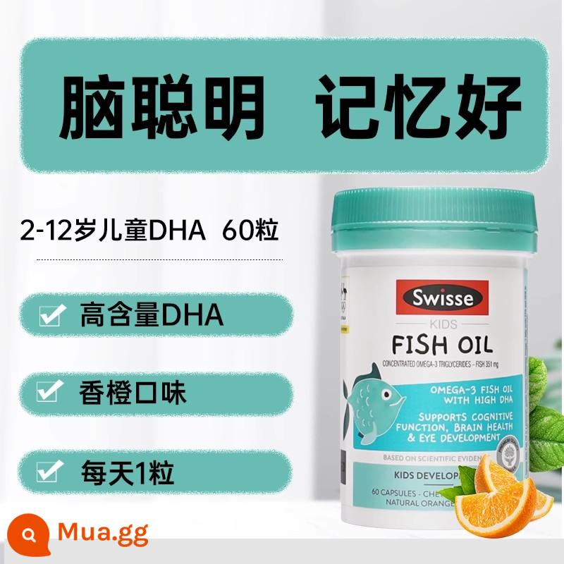 Vitamin tổng hợp cho trẻ em Swisse bổ sung đa dạng các nguyên tố vi lượng canxi sắt kẽm gia đình b vc dạng viên nhai chính thức - [Brain Smart Performance Stick] Dầu cá cho trẻ em 60 viên