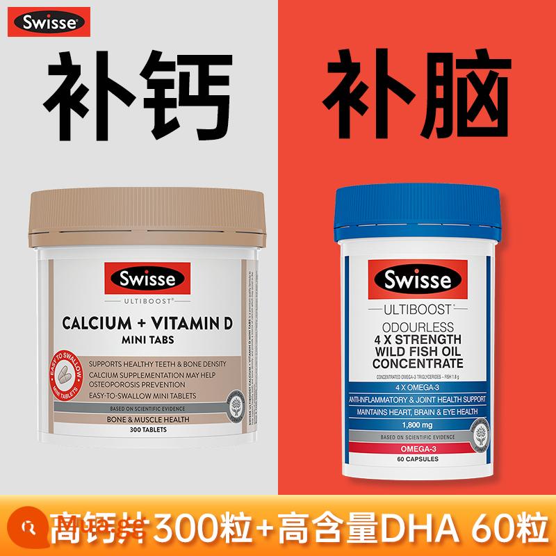 Viên Uống Canxi Swisse Tăng Chiều Cao Thanh Thiếu Niên Và Trẻ Em Tăng Trưởng 10 Bổ Sung Canxi Vitamin D3 Chính Hãng 14 Flagship Chính Thức Từ 6 Tuổi Trở Lên - [Bổ sung canxi phát triển cơ thể và trí não học tập tốt] 300 viên canxi tăng trưởng + 60 viên nhớ dha