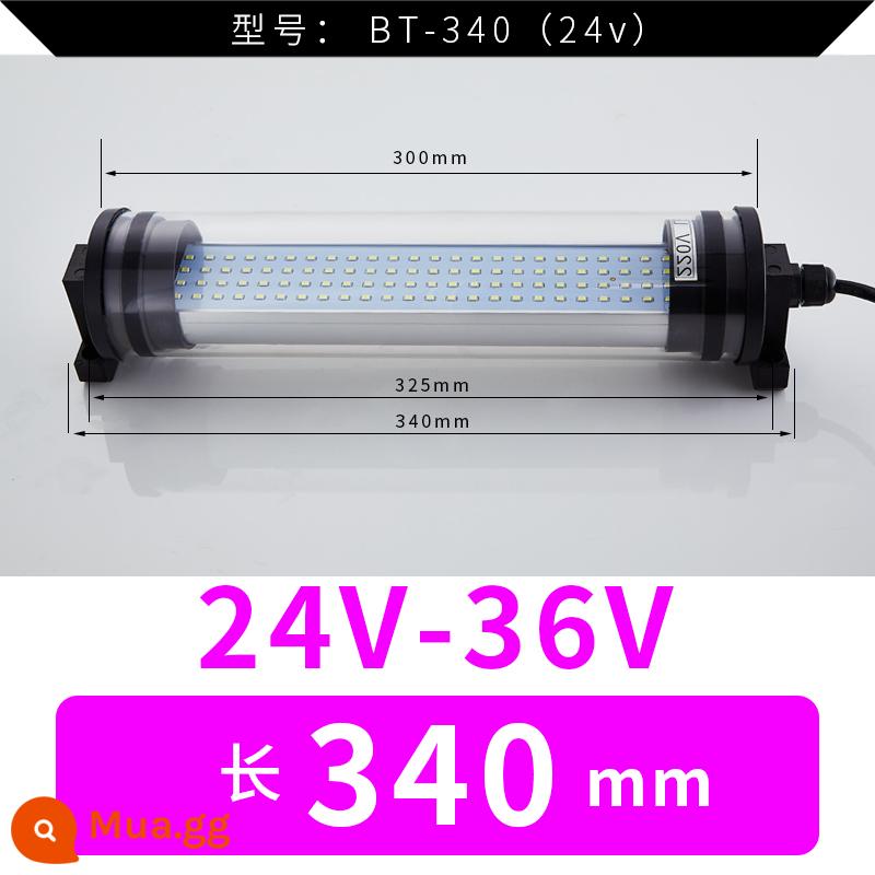 Đèn Led Máy Công Cụ Đèn Làm Việc Máy Tiện CNC Đèn Tiết Kiệm Năng Lượng Dạng Ống Đèn Huỳnh Quang 24 Đèn Chiếu Sáng Chống Dầu Chống Thấm Nước 220V - dài 340mm 24V