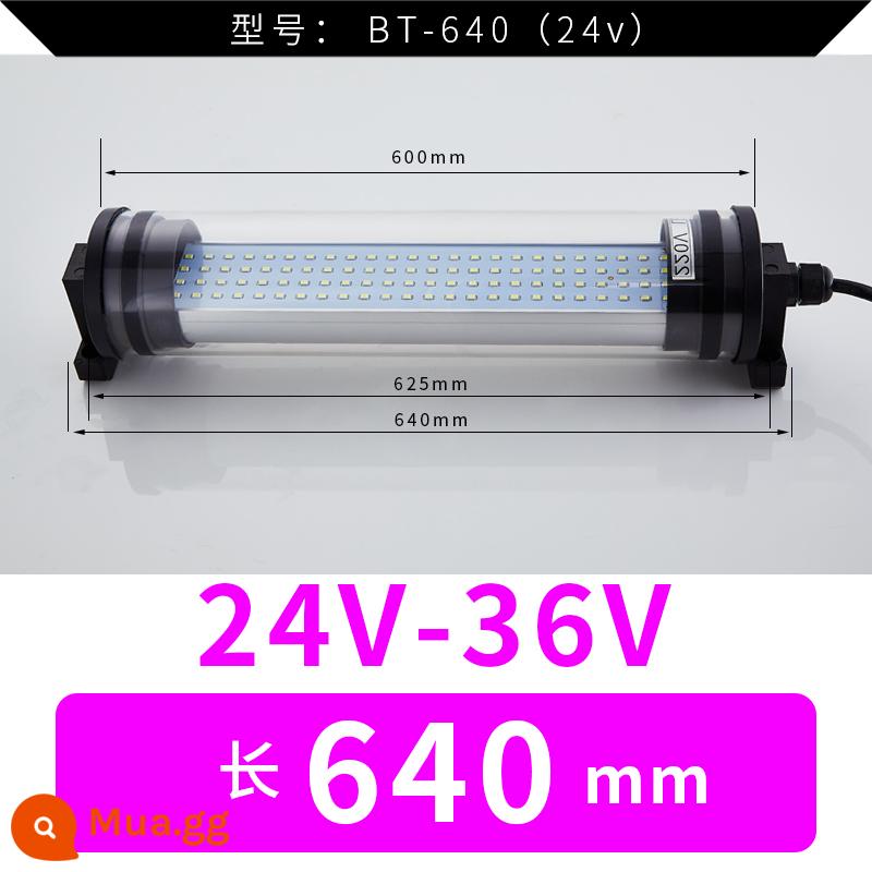 Đèn Led Máy Công Cụ Đèn Làm Việc Máy Tiện CNC Đèn Tiết Kiệm Năng Lượng Dạng Ống Đèn Huỳnh Quang 24 Đèn Chiếu Sáng Chống Dầu Chống Thấm Nước 220V - dài 640mm 24V