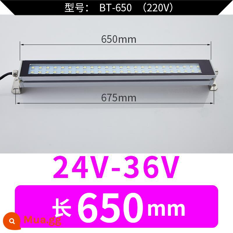 Đèn LED Máy Công Cụ Đèn Làm Việc CNC Máy Tiện CNC Chống Cháy Nổ Đèn Vuông Đèn Tiết Kiệm Năng Lượng 220V Đèn Chiếu Sáng Dầu Chống Thấm Nước 24 - dài 650mm 24V