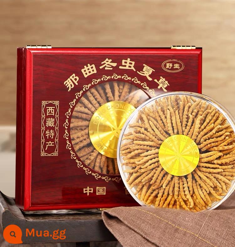 Đông trùng hạ thảo hoang dã hàng khô đích thực Cordyceps sinensis đích thực không phải Tây Tạng Naqu 1g hộp quà tặng 2 củ cho sử dụng cá nhân - 3 que/g, 10g, hộp quà bằng gỗ gụ