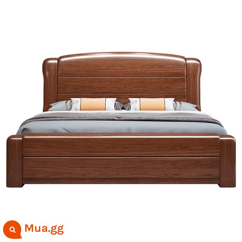 Walnut Solid Wood Giường đôi giường Trung Quốc 1.5 - giường óc chó