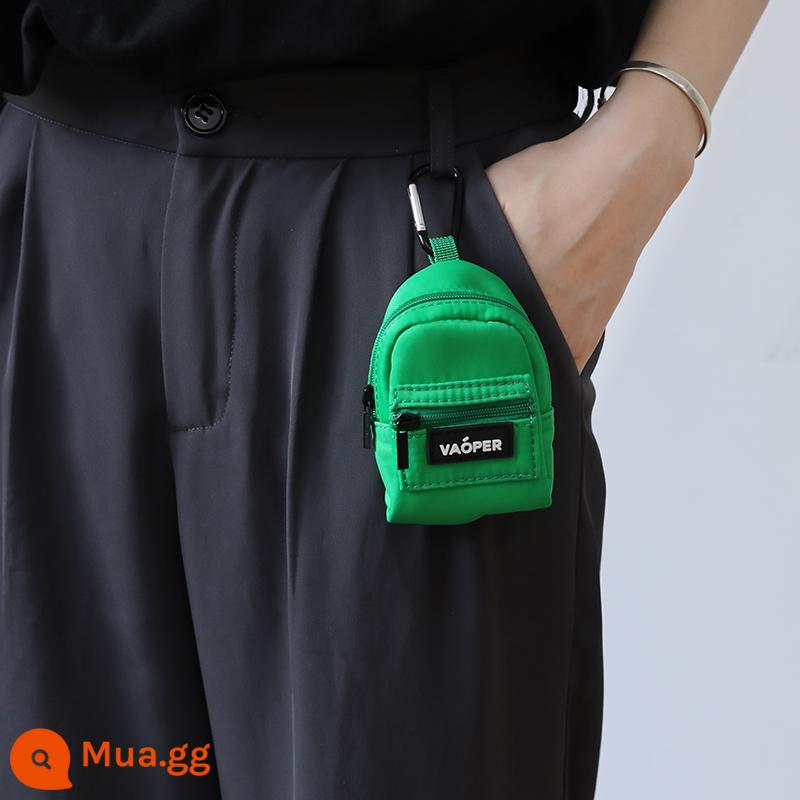 VAOPER Hi thương hiệu mới ví đựng tiền xu nam túi mini nylon thắt lưng túi tai nghe túi mini túi nhỏ chìa khóa túi nữ - Màu xanh lá cây (túi treo)