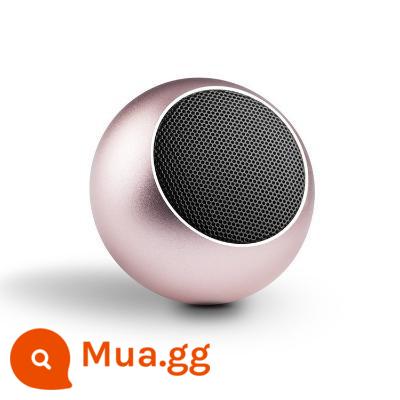 Bluetooth không dây mini thép pháo loa siêu trầm quá khổ âm lượng lớn loa nhỏ di động bằng kim loại nhỏ - Phiên bản thông thường [vàng hồng mờ] không có tiếng ồn