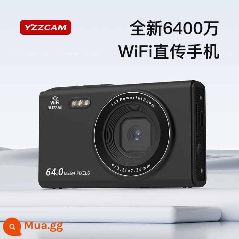 Máy ảnh kỹ thuật số trong khuôn viên trường sinh viên CCD WIFI cấp độ đầu vào 4K độ phân giải cao có thể được kết nối với máy ảnh retro vlog điện thoại di động - Đen [Điện thoại di động truyền trực tiếp WIFI + 64 triệu] không có thẻ nhớ