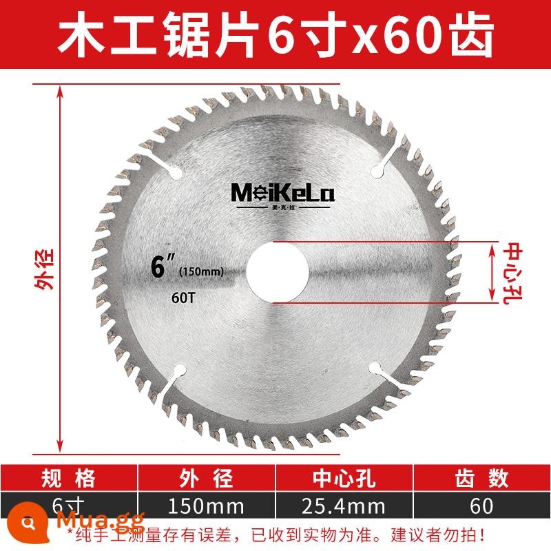 Lưỡi cưa hợp kim mới máy mài góc lưỡi cắt Máy cắt 4 inch Máy mài 5 inch gỗ máy mài góc đặc biệt lưỡi dao - [Cấp độ trang trí]6X60T