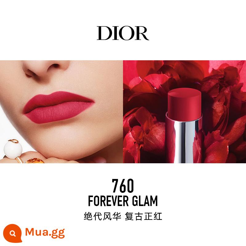 [Quà tặng năm mới] Dior Dior Lieyan Blue Star Lock Color Lip Glaze 999 626 720 Makeup Lipstick - [Son] 760 Sang Trọng Vô Song Đỏ Retro