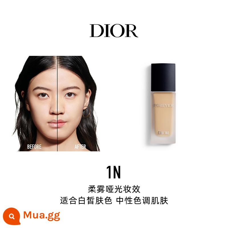 [Quà tặng ngày lễ] Kem nền dạng lỏng khóa trang điểm thế hệ mới Dior Dior lì cho da dầu giữ lớp trang điểm mà không cần cọ trang điểm - [Màu sắc nổi tiếng] Soft Mist Matte No. 1N (Tông da trắng, tông trung tính)