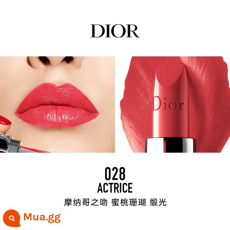 [Chữ độ nét cao] Son môi vàng xanh Dior Dior Lieyan màu mới #735#999#720 nhung - 028 Monaco Kiss Đào Coral Satin