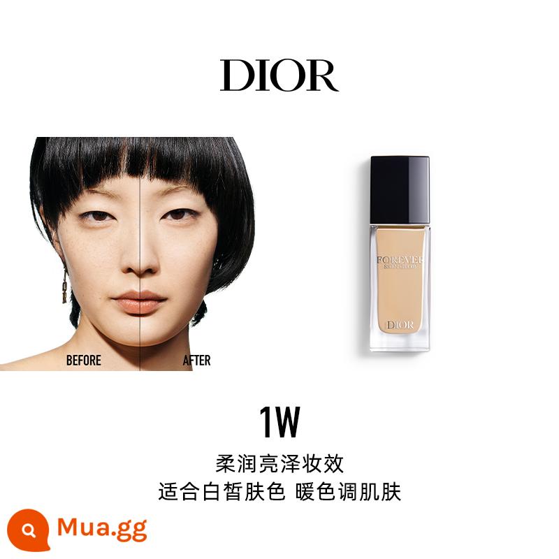 [Quà tặng ngày lễ] Kem nền dạng lỏng khóa trang điểm thế hệ mới Dior Dior lì cho da dầu giữ lớp trang điểm mà không cần cọ trang điểm - Mềm mịn bóng số 1W (da trắng, tông mềm và ấm)