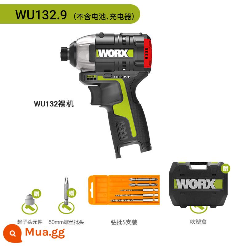 Vickers WU132 không chổi than lithium tác động điều khiển máy khoan điện nhỏ tuốc nơ vít điện tuốc nơ vít điện công cụ điện - Gói Naked Muscle WU132 [không bao gồm pin và bộ sạc] đi kèm gói kim cương gồm 5 miếng miễn phí