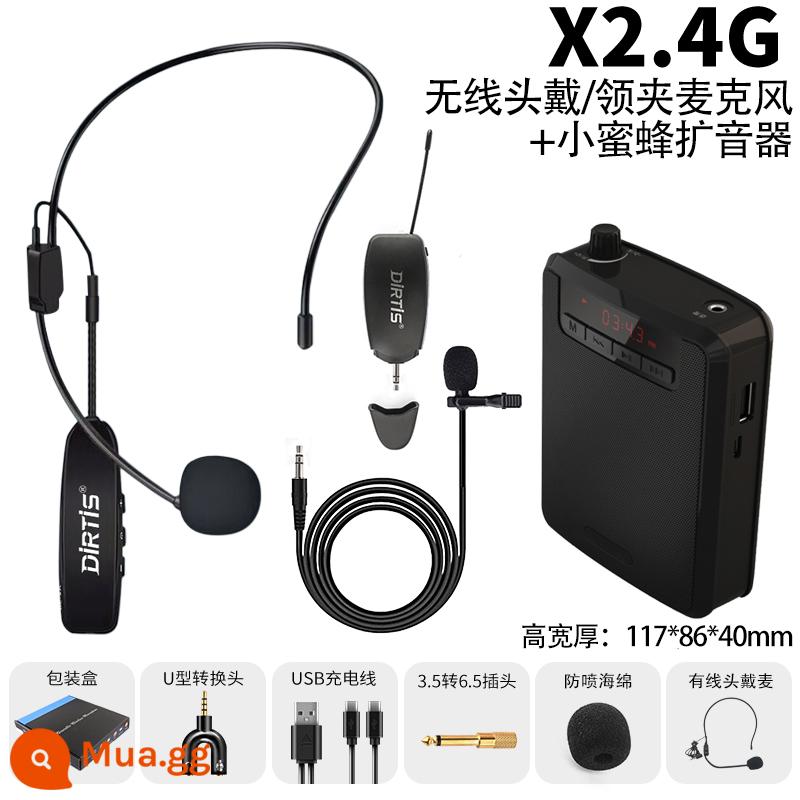 micro radio không dây dirtyis lavalier uhf ghi âm điện thoại di động Douyin phát sóng trực tiếp bài hát k con ong nhỏ đeo tai nghe loa hướng dẫn viên du lịch giáo viên thuyết trình Micrô khử tiếng ồn HD chuyên dụng chuyên nghiệp - Cài áo không dây/micro gắn trên đầu + loa#Dạy/hướng dẫn viên du lịch