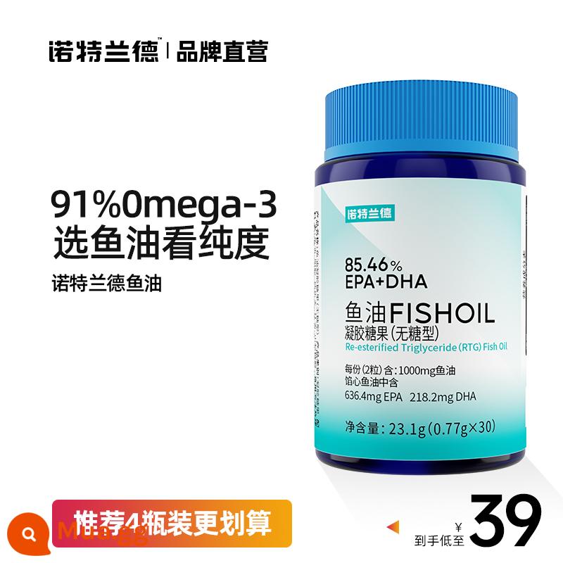 Nordland Fish Oil Omega 3 Chính Hãng Chính Hãng EPA+DHAomega3 Deep Sea rTG Flagship Cửa Hàng Trực Tiếp - [1 chai] Chứa 1000mg dầu cá mỗi khẩu phần