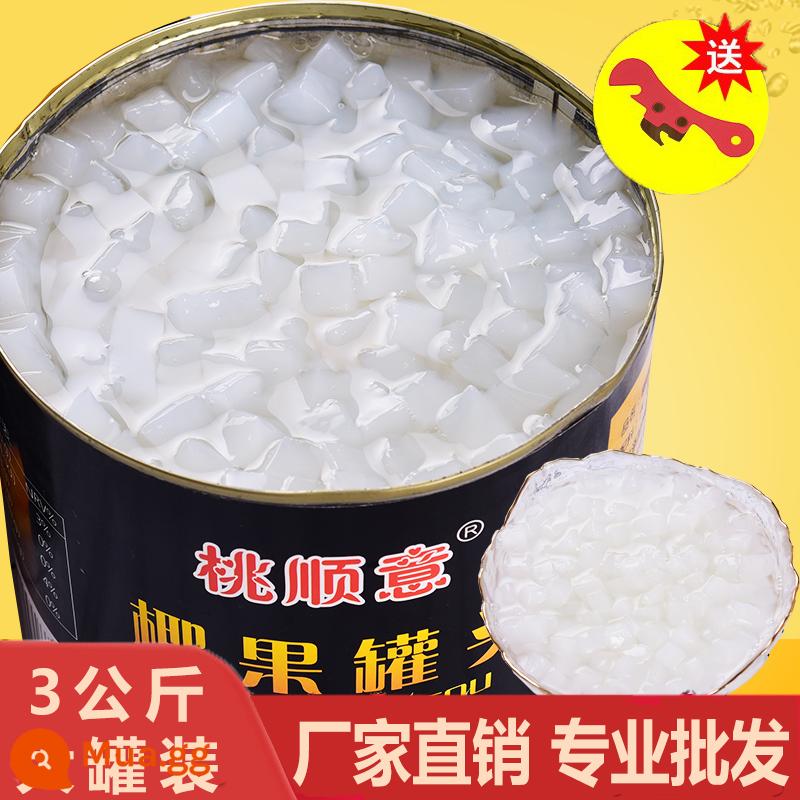 Đào vàng đóng hộp thương mại lon lớn 3kg cam bayberry dứa dừa trái cây thùng 3kg phục vụ trái cây đóng hộp - 3kg dừa lớn