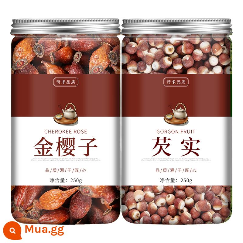 Golden Yingzi, Gorgon Fruit, dược liệu Trung Quốc, hàng khô tươi ngâm rượu, Golden Yingzi, Guosizi, Nước và đất Erxiandan, Trà Qianshizi - [2 lon] Golden Sakura Seed Gorgon (tổng cộng 500g)