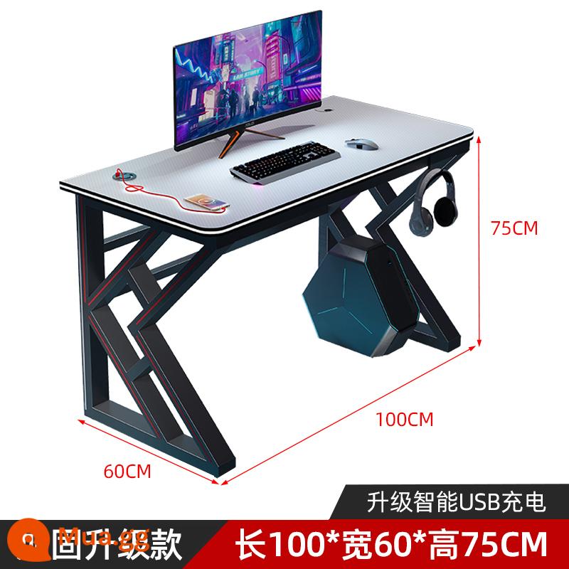 Bàn trò chơi đôi bàn máy tính để bàn Internet cafe cặp đôi tùy chỉnh bộ bàn ghế trò chơi kết hợp nhà bàn quá khổ - Mẫu trắng chói lóa dành cho một người, dài 100, rộng 60, cao 75 [bảo hiểm vận chuyển]