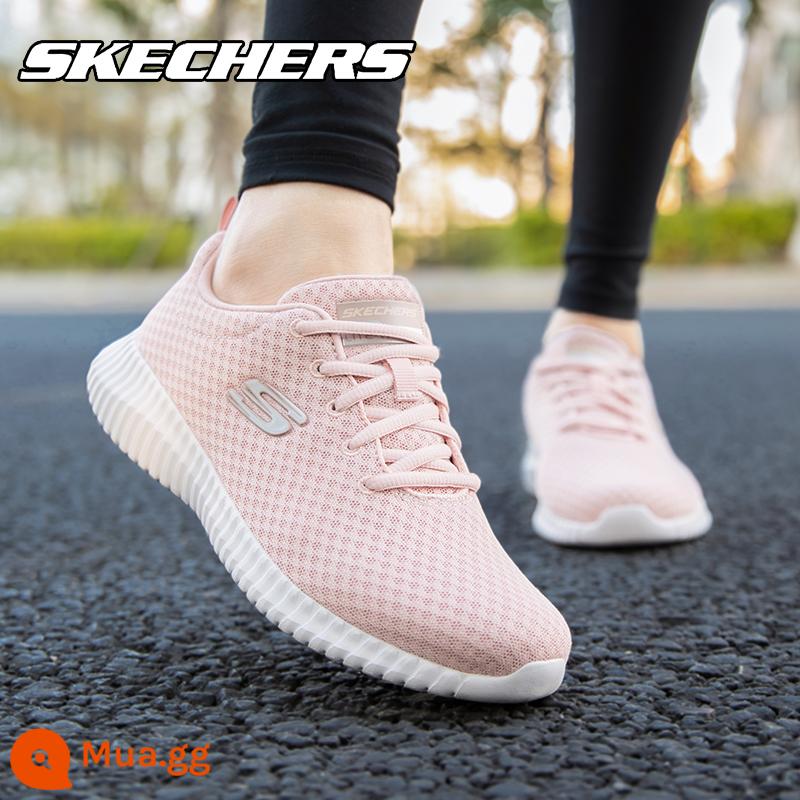 Skechers SKECHERS giày nữ giày thể thao chính thức flagship store trang web chính thức mùa đông chính hãng lưới thoáng khí giày chạy bộ nữ - [Nhỏ hơn một cỡ] Đỏ Hồng 8730031