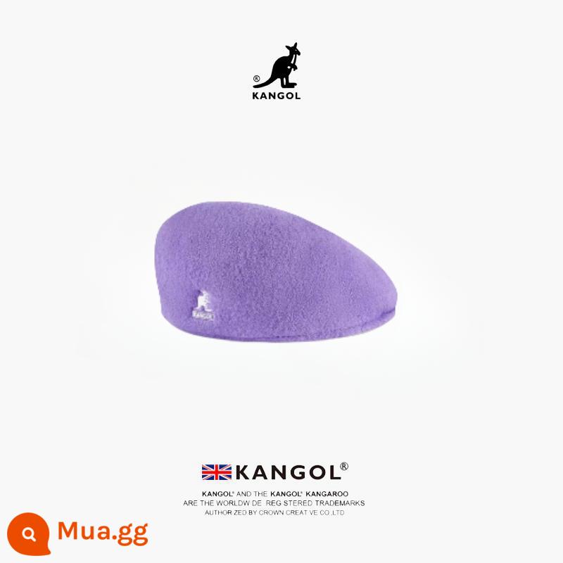 [Chính hãng chính thức] Mũ nồi kangaroo KANGOL Tropic 504 xu hướng thu đông nam nữ cùng kiểu mũ len - Tím [Len] Tóc Thẳng Điểm