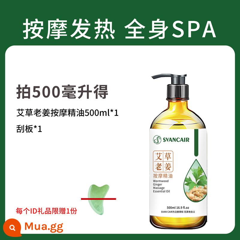 Artemisia Gừng Massage Tinh Dầu Toàn Thân Tongluo Kinh Mạch Sốt Vai Cổ Hở Lưng Massage Cạo Mặt Tinh Dầu Không Rửa - 500ml