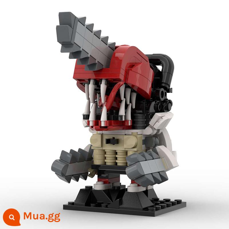 Sáng Tạo Mộc Khối Xây Dựng Máy Cưa Xích Minifigure 3D Ngoại Vi Áp Dụng Lego Demon Bobo Chita Cưa Người Đồ Chơi Lắp Ráp - Người đàn ông cưa máy đầu gạch