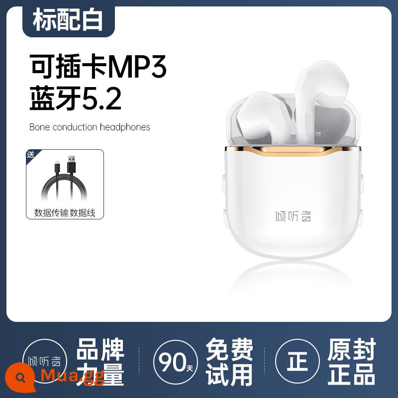 Máy nghe nhạc MP3 Walkman phiên bản sinh viên tai nghe bluetooth không dây thực sự thẻ cắm tất cả trong một để nghe các bài hát nhỏ đặc biệt - Màu trắng tiêu chuẩn [có thể lắp thẻ ☆ MP3 Bluetooth 5.2]