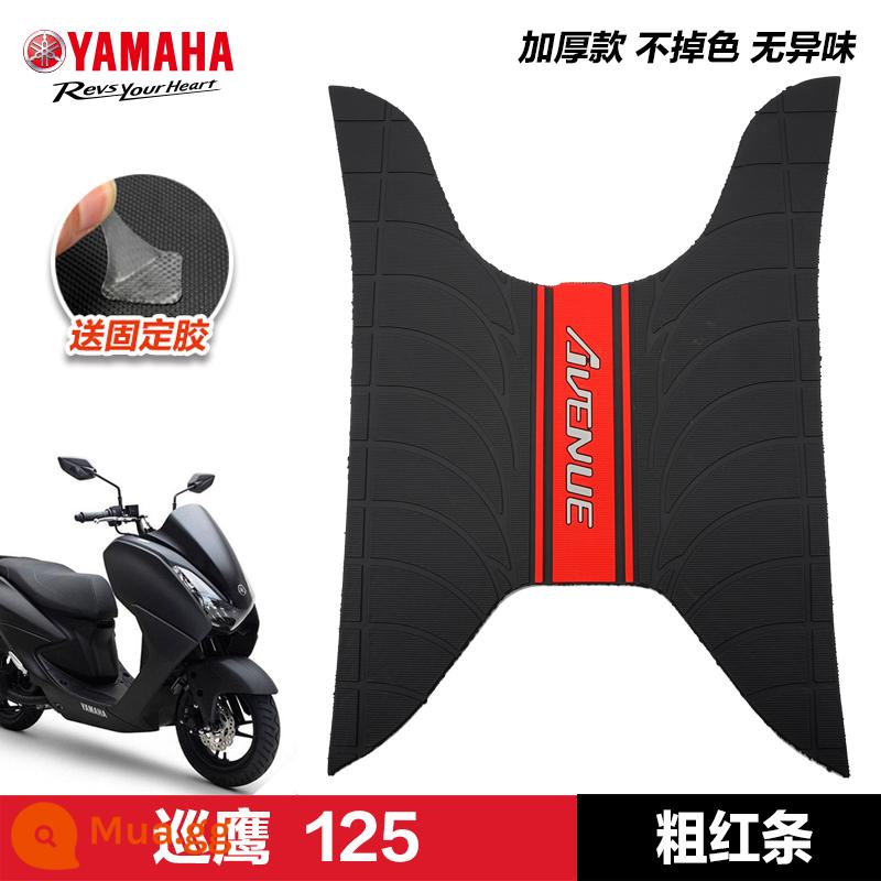 Yamaha Saiying GT Fuxi Patrol Eagle Asahi Eagle Fuying Qiaoge i125 miếng đệm chân sửa đổi phụ kiện miếng đệm chân xe tay ga - Patrol Eagle 125—sọc đỏ đậm