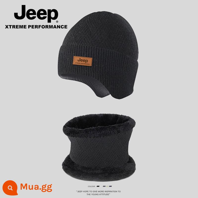 Mũ Jeep Jeep Mũ len nam sọc dày ấm áp mùa đông phù hợp cho mọi trận đấu Áo thun cổ bảo vệ cổ mũ cotton dành cho nam - phong cách mười hai