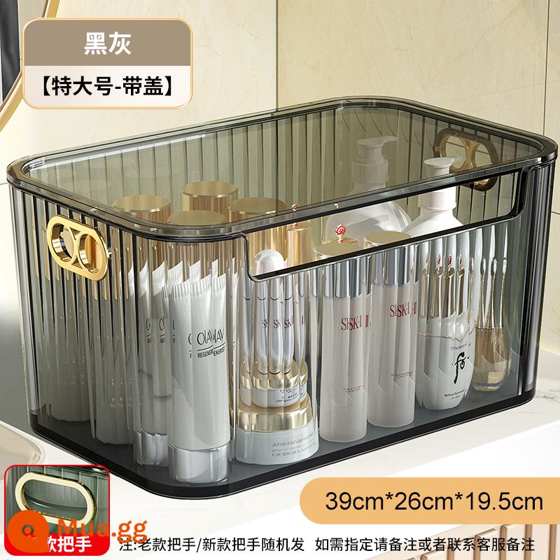 Hộp lưu trữ mỹ phẩm để bàn Tianshu Bàn trang điểm acrylic Mặt nạ Sản phẩm chăm sóc da Bàn cà phê linh tinh Giỏ đựng đồ ăn nhẹ - Mờ cực lớn [có mái che]