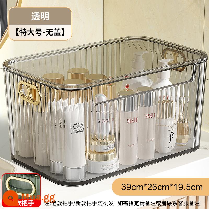 Hộp lưu trữ mỹ phẩm để bàn Tianshu Bàn trang điểm acrylic Mặt nạ Sản phẩm chăm sóc da Bàn cà phê linh tinh Giỏ đựng đồ ăn nhẹ - Trong suốt cực lớn [Không có nắp]