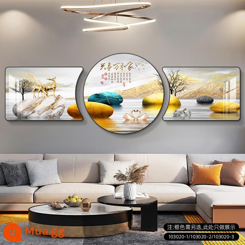 Sofa Nền Tranh Treo Tường Có Nghĩa Là Tốt Hiện Đại Đơn Giản Nhẹ Sang Trọng Triptych Mới Cao Cấp Khí Quyển Phòng Khách Tranh Trang Trí - Mọi thứ đều thịnh vượng