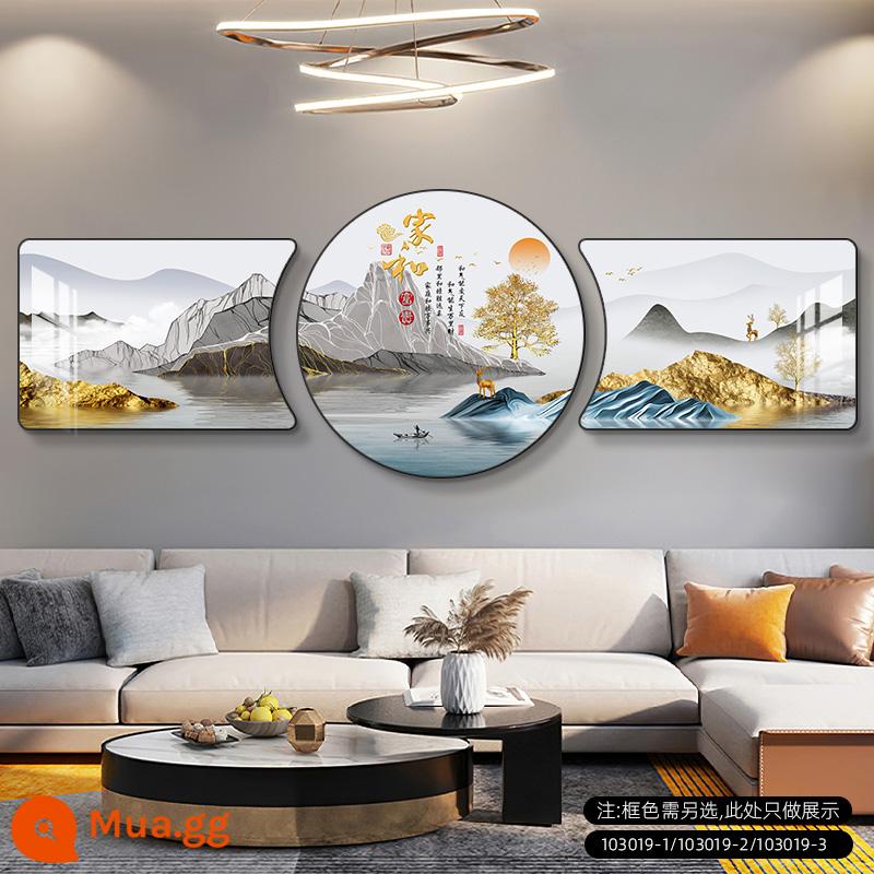 Sofa Nền Tranh Treo Tường Có Nghĩa Là Tốt Hiện Đại Đơn Giản Nhẹ Sang Trọng Triptych Mới Cao Cấp Khí Quyển Phòng Khách Tranh Trang Trí - Sự giàu có và gia đình