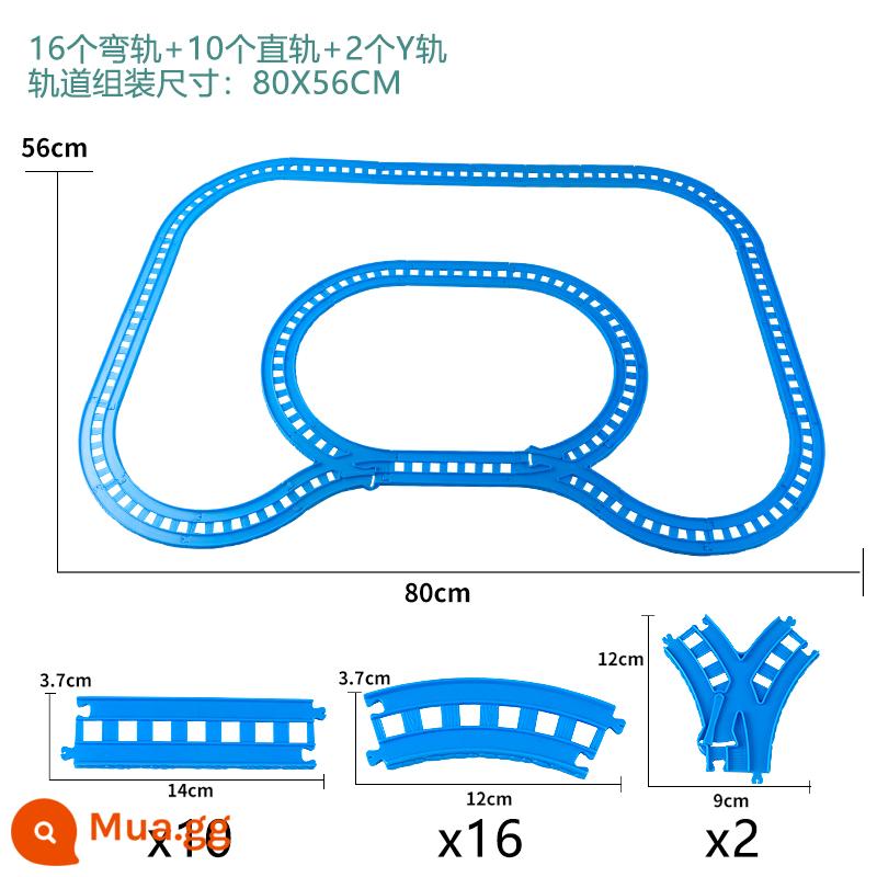 Đồ chơi xe lửa Mas đồ chơi đường ray điện hợp kim hút từ tính cho bé trai và bé gái 2-6 tuổi trẻ em Quà Tặng 3 - Đường phân nhánh 16 khúc cua 10 đoạn thẳng Chỉ đường 2Y