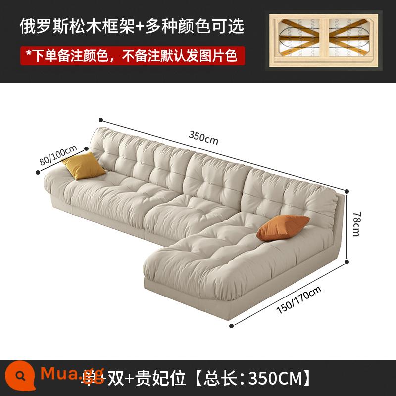 Sofa vải công nghệ Ý phòng khách căn hộ nhỏ hiện đại tối giản lưới màu đỏ kiểu kem phong cách sofa đám mây baxter - Đôi + đơn + phi tần 3,5 mét