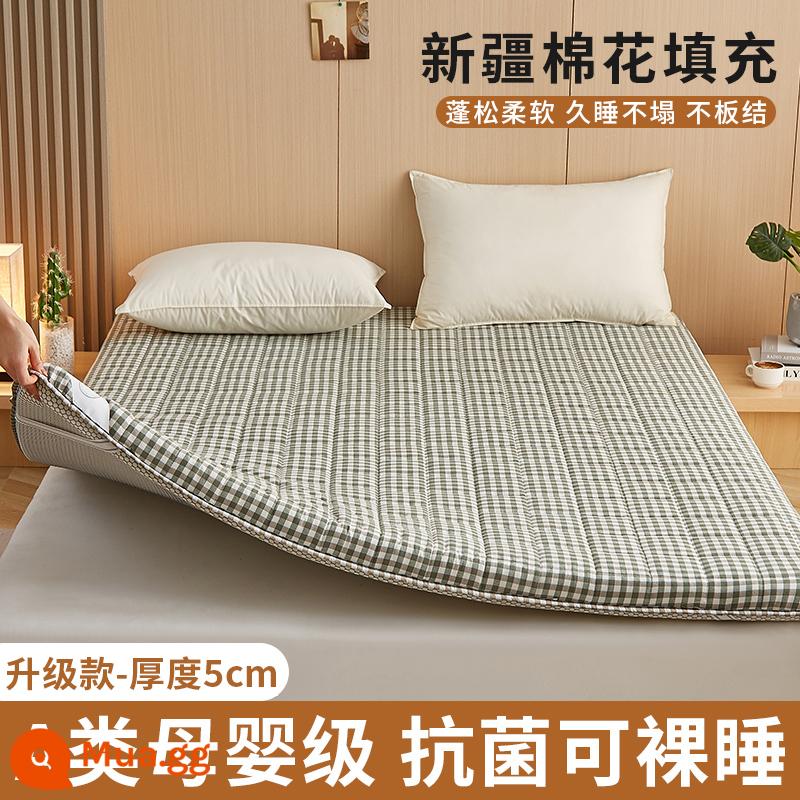 Nệm đệm mềm nhà dày ký túc xá sinh viên tatami đơn nệm xốp nệm cho thuê nệm đặc biệt chăn bông - MiGe Green [Trám bông Tân Cương, bảo vệ cột sống và kháng khuẩn] Dày 5cm