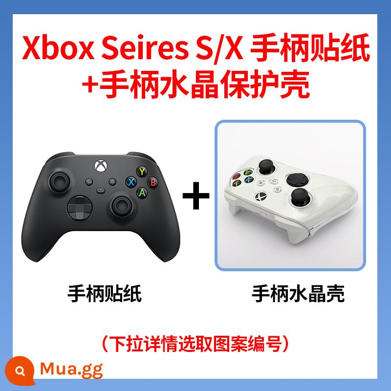 "Phim cao cấp" phù hợp với miếng dán bộ điều khiển Microsoft Xbox Series S/X, miếng dán máy điều khiển 8Bitdo Orion XBOX one s 360, không còn keo, bảo vệ nắp rocker móng vuốt - [Bộ điều khiển Xbox Series S/X] Nhãn dán + Vỏ bảo vệ pha lê★ Số ghi chú đơn hàng