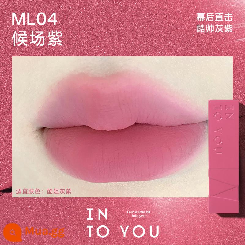 [Sản phẩm mới đột phá] Son môi INTO YOU Matte Lip Matte Velvet White Màu hồng lâu trôi dành cho nữ Sản phẩm chính hãng - ML04 Tím chờ đợi