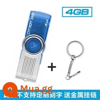 Ổ đĩa flash Kingston 1g2g4g8g16g32g64g quà tặng máy tính xe hơi văn phòng USB tốc độ cao dành cho sinh viên tùy chỉnh ổ đĩa flash - Màu xanh [4G]