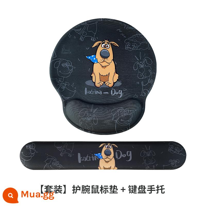 Không gian sáng tạo guitar tay trượt đệm chuột nối dây silicon bàn phím 3d 3d ba chiều anime con trai dày - Gói Puppy Carter (Bàn di chuột + Bàn phím còn lại)