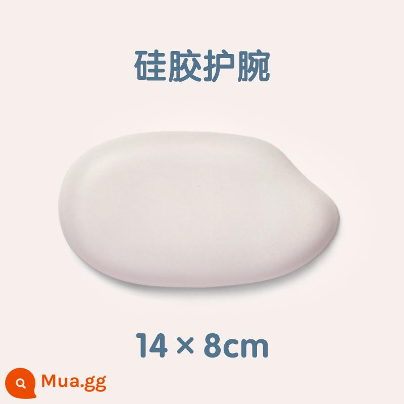 Sáng Tạo Gạo Công Thái Cổ Tay Silicone Miếng Lót Chuột Bàn Phím Tay Còn Lại Cảm Ứng Mềm Mại Văn Phòng Bé Trai Và Bé Gái Gối Tay - Dây đeo tay chuột-màu trắng