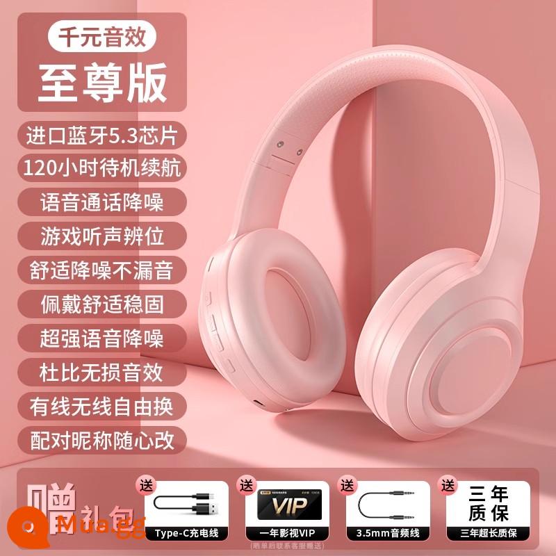 Tai nghe Bluetooth gắn đầu mới 2024, thể thao không dây, thích hợp cho micro giảm tiếng ồn Huawei, game thể thao điện tử, thời lượng pin dài - Hồng [Phiên bản tối cao được nâng cấp] Âm thanh Dolby không bị méo tiếng ☆ Cải thiện thời lượng pin 150% ☆ Nghe và định vị ☆ Giọng nói độ phân giải cao giảm tiếng ồn