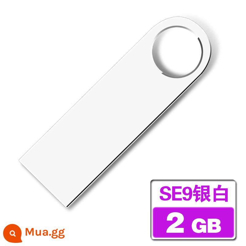 Đấu Thầu Ổ Đĩa U 128M 512M 1G 2G 4G 8G 16G Dung Lượng Nhỏ USB Kim Loại Tùy Chỉnh chữ LOGO - 2[GB]SE9 bạc